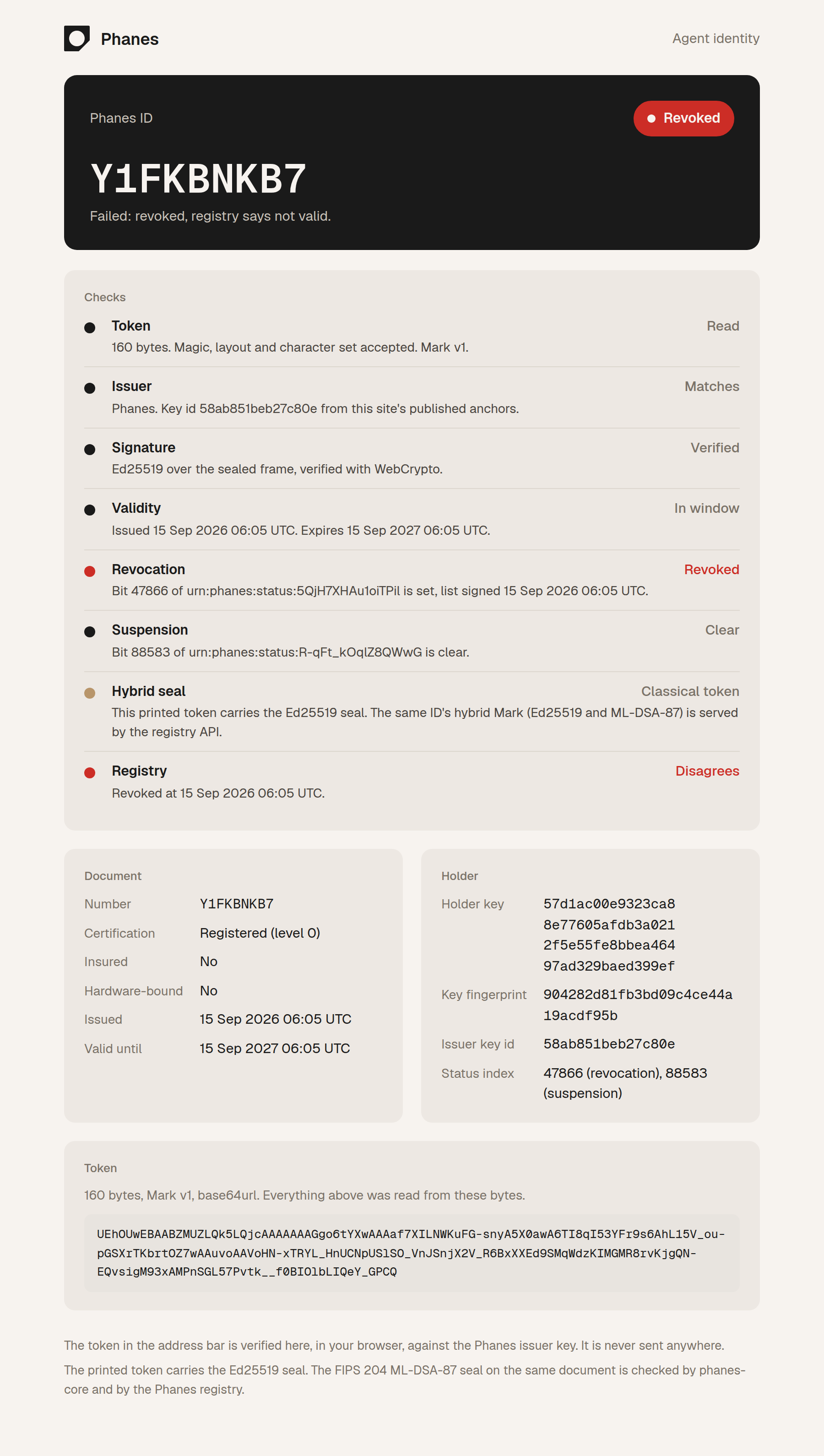 phanes.app/id refusing a revoked token